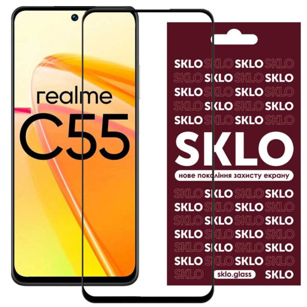 Захисне скло SKLO 3D для Realme C55