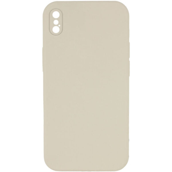 Чохол Silicone Case Square Full Camera Protective (AA) NOLOGO для Apple iPhone X / XS (5.8")