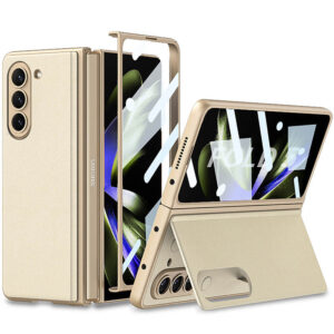 Шкіряний чохол GKK 360 + Glass з підставкою для Samsung Galaxy Z Fold5