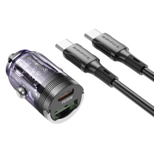 АЗП Borofone BZ29A Talented PD36W+QC3.0 (1USB-A/1C) + кабель Type-C to Type-C