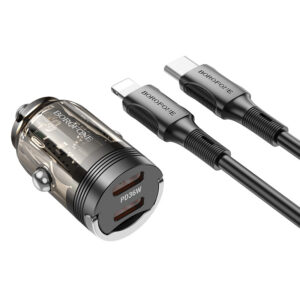 АЗП Borofone BZ29B Outstanding PD36W (2USB-C) + кабель Type-C to Lightning
