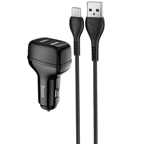 АЗП Hoco Z36 Leader 2.4A (2USB-A) + кабель USB to MicroUSB