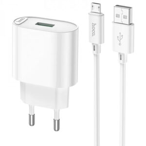 МЗП Hoco C109A Fighter QC3.0 18W (1USB-A) + кабель USB to MicroUSB