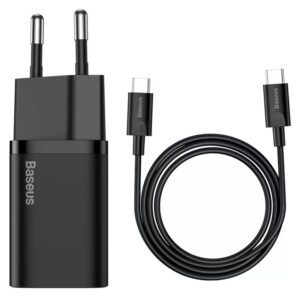 МЗП Baseus Super Si Quick Charger 25W (1USB-C) + кабель Type-C to Type-C (TZCCSUP-L)