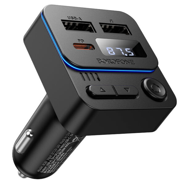 АЗП FM модулятор Borofone BC60 Hero 35W (2USB-A/1C)