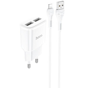 МЗП Hoco C88A Star round 2.4A (2USB-A) + кабель USB to Lightning
