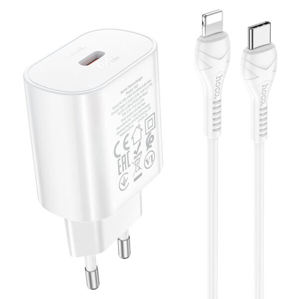 МЗП Hoco N22 Jetta PD25W (1USB-C) + кабель Type-C to Lightning