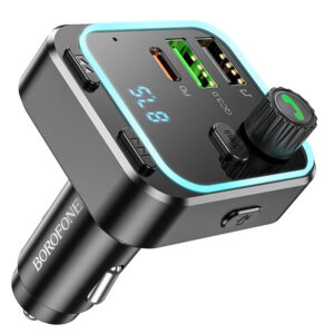 АЗП FM модулятор Borofone BC53 Highway PD20W+QC3.0 (2USB-A/1C)
