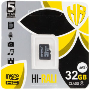 Карта пам'яті Hi-Rali (UHS-3) microSDXC Class 10 - 32GB (без адаптера)