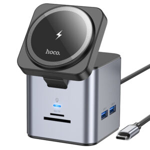 Перехідник HUB Hoco HB49 Effortless 9in1 100W з БЗП