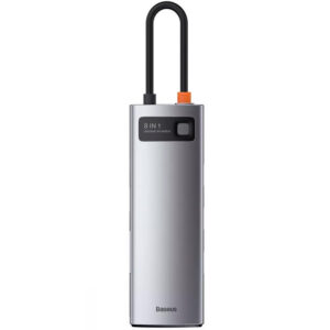 Перехідник HUB Baseus Metal Gleam Series 8-in-1 Multifunctional Type-C (CAHUB-CV0G)