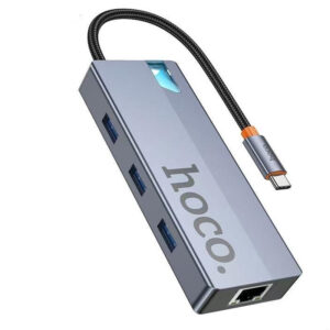Перехідник HUB Hoco HB51 Wow 6in1 (Type-C to HDTV+RJ45+PD+3xUSB3.0)