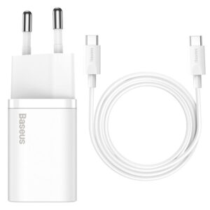 МЗП Baseus Super Si Quick Charger 25W (1USB-C) + кабель Type-C to Type-C (TZCCSUP-L)