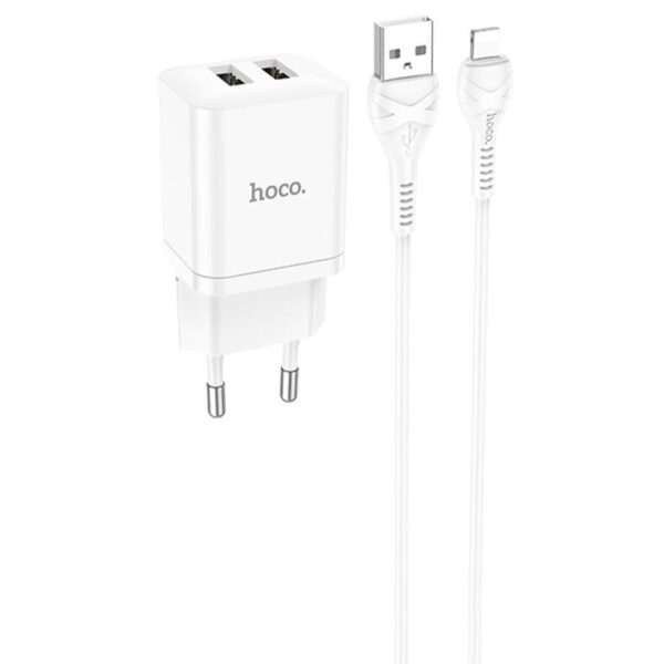 МЗП Hoco N25 Maker (2USB-A) + USB to Lightning