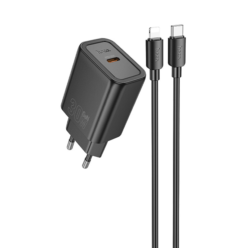 МЗП Hoco N62 Gentle PD30W (1USB-C) + кабель Type-C to Lightning