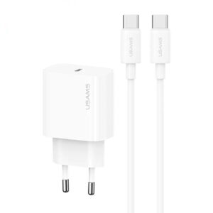 МЗП Usams US-CC226 Kit-Yi Ser. 20W (1USB-C) + кабель Type-C to Type-C