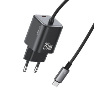 МЗП Usams US-CC261 GaN JC Ser. 20W (2USB-C) + кабель Type-C to Type-C