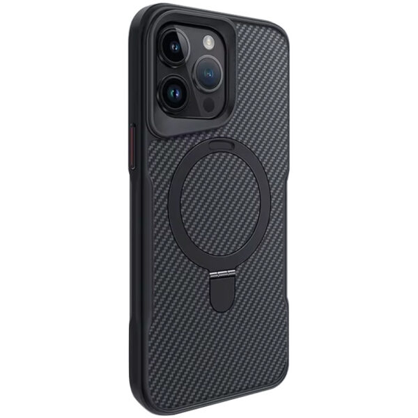 TPU+PC чохол Metal Buttons with MagSafe Carbon Ring для Apple iPhone 15 Pro Max (6.7")