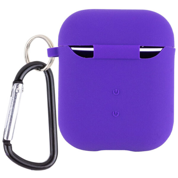 Уцінка Силіконовий футляр з мікрофіброю для навушників Airpods 1/2 - Зображення 2