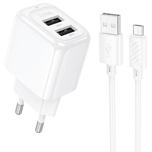 МЗП Hoco CS51A Surplus (2USB-A) + кабель USB to MicroUSB
