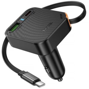 АЗП Hoco NZ18 Guardian PD65W with retractable cable (1USB-A/2C)