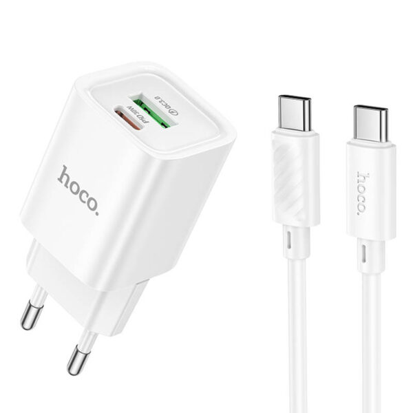 МЗП Hoco C149A Charm PD30W+QC3.0 (1USB-A/1C) + кабель Type-C to Type-C