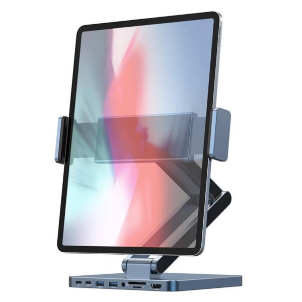 Уцінка Підставка для планшетів+HUB WIWU AH801 Adjustable 8in1 (USB-C to HDMI+2A+2C+SD/TF+3.5mm)