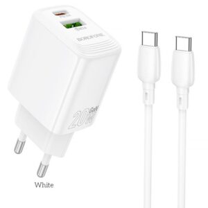 Уцінка МЗП Borofone BN27 Fuente PD20W+QC3.0 (1USB-A/1C) + кабель Type-C to Type-C