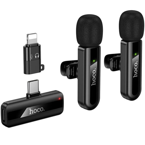 Петличний бездротовий мікрофон Hoco L20A Mini Voice (Lightning/Type-C) 60 mAh