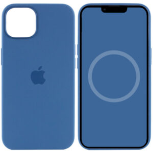Чохол Silicone case (AAA) with Magsafe and Animation для Apple iPhone 13 (6.1")