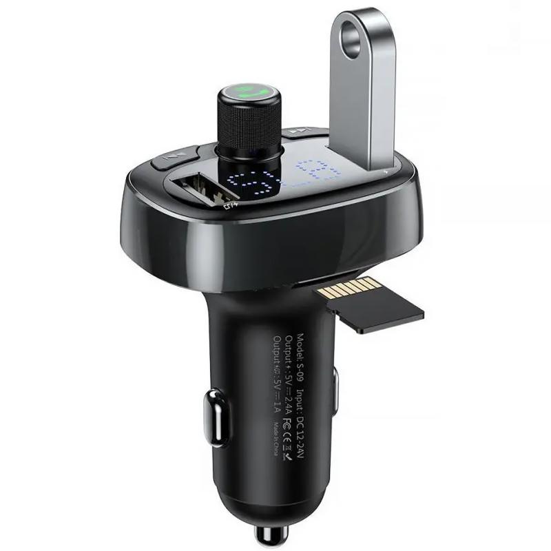 АЗП FM модулятор Baseus S-09 Overseas Edition 3.4A (2USB-A) (CCMT000301)