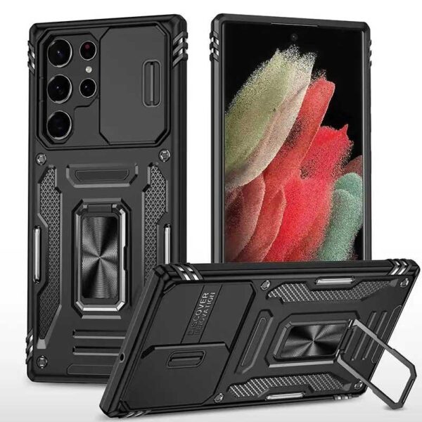 Ударостійкий чохол Camshield Army Ring для Samsung Galaxy S22 Ultra
