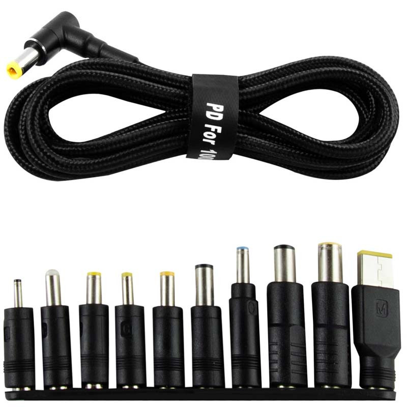 Кабель USB-C to DC 100W з набором переходников для ноутбуку 10in1