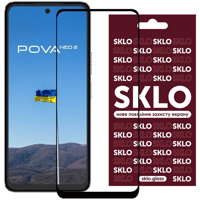 Захисне скло SKLO 3D для TECNO Pova Neo 2 (LG6n)