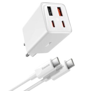 МЗП Baseus GaN6 Pro OS 65W (2USB-A/2C) + кабель Type-C to Type-C (P10162701)