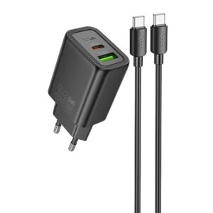 Уцінка МЗП Hoco N63 Gentle PD30W+QC3.0 (1USB-A/1C) + кабель Type-C to Type-C
