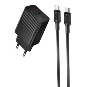 МЗП Borofone BAS76A Source PD30W+QC3.0 (1USB-A/1C) + кабель Type-C to Type-C