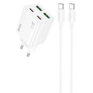 МЗП Hoco N55 Fundador PD20W four-port (2USB-A/2C) + кабель Type-C to Type-C