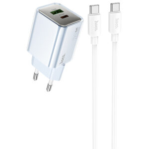 МЗП Hoco N46 Glorious PD20W+QC3.0 (1USB-A/1C) + кабель Type-C to Type-C