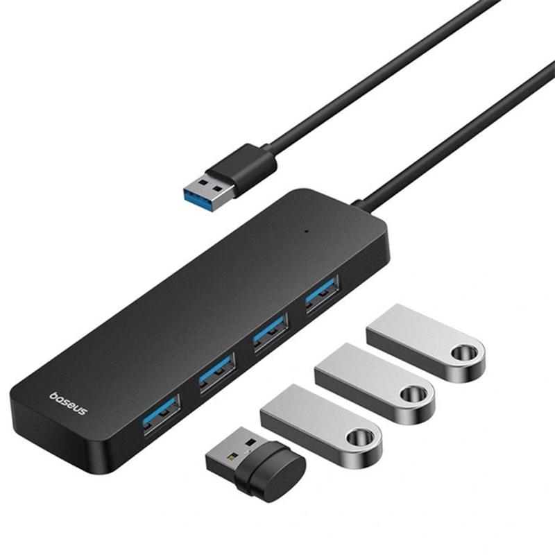 Перехідник HUB Baseus UltraJoy Series 4-Port (USB-A to 4xUSB3.0+Type-C) (0.5m) (B0005280B811-04)