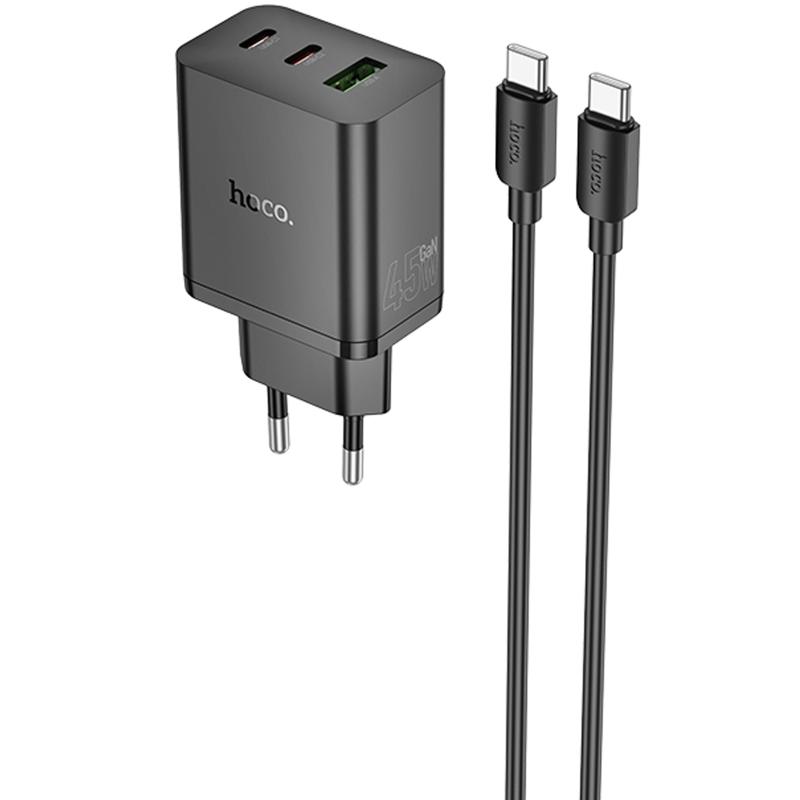 МЗП Hoco N50 Scenery PD45W (1USB-A/2C) + кабель Type-C to Type-C