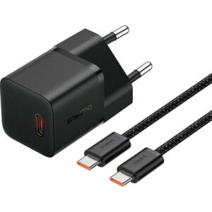 МЗП Baseus GaN5 Fast Charger (mini) PD25W (1USB-C) + кабель Type-C to Type-C (P10110909113)