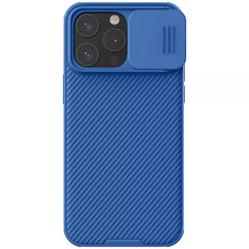 Карбонове покриття Nillkin CamShield Pro синього кольору для iPhone 15 Pro Max