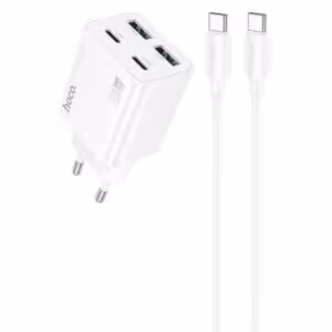 МЗП Hoco N55 Fundador PD20W four-port (2USB-A/2C) + кабель Type-C to Type-C