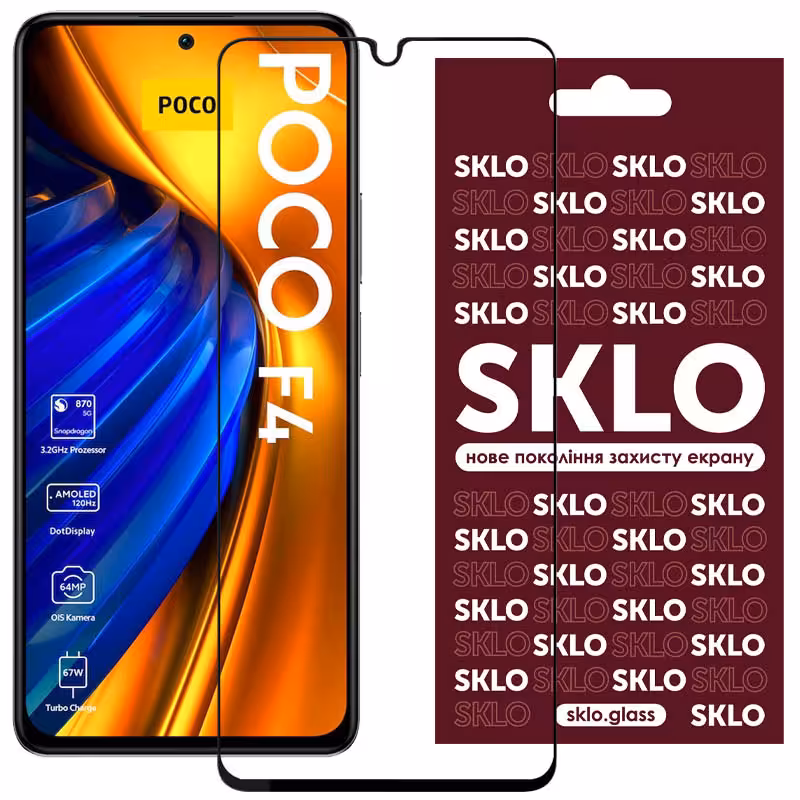 Захисне скло SKLO 3D для Xiaomi Poco F4