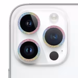 Захисне скло Metal Sparkles на камеру (у упак.) для Apple iPhone 15 Pro (6.1") /15 Pro Max (6.7")