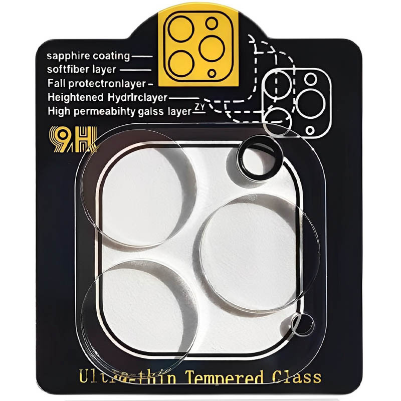 Захисне скло на камеру Full Block (тех.пак) для Apple iPhone 12 Pro Max (6.7")