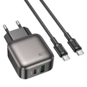 МЗП Borofone BAS54A Absolute PD20W+QC3.0 (1USB-A/1C) + кабель Type-C to Type-C