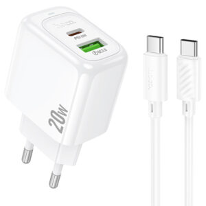 МЗП Hoco CS54A Surplus PD20W+QC3.0 (1USB-A/1C) + кабель Type-C to Type-C