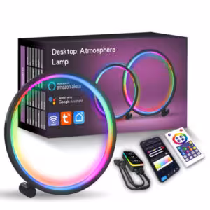 Уцінка Настільна LED лампа RGB Intelligent circular atmosphere light Bluetooth USB with app